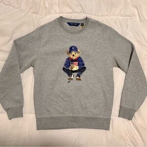 Polo Golf Ralph Lauren Polo Bear Sweatshirt Men's Gray Pullover Fleece Sz M